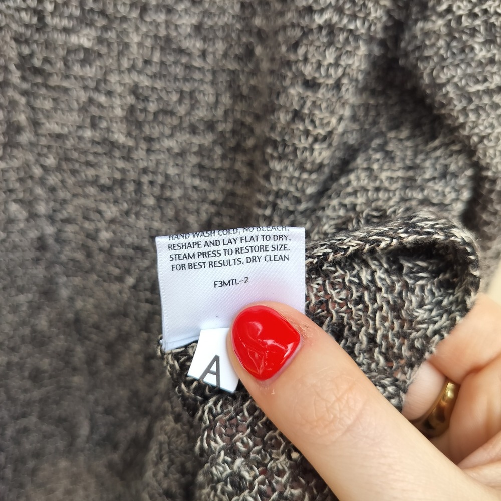 Eileen Fisher Gray V-Neck Sweater - Picture 6 of 7